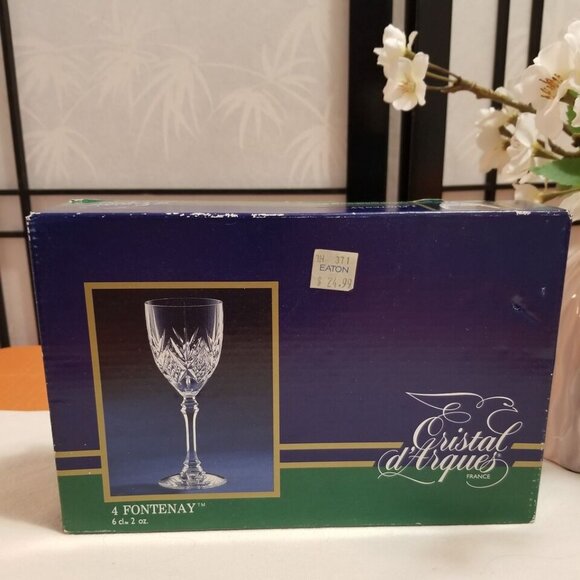 Cristal D'Arques - 1980's Fontenay Liquer Sherry Cordial Glasses - Set of 4 NIB - Picture 3 of 9